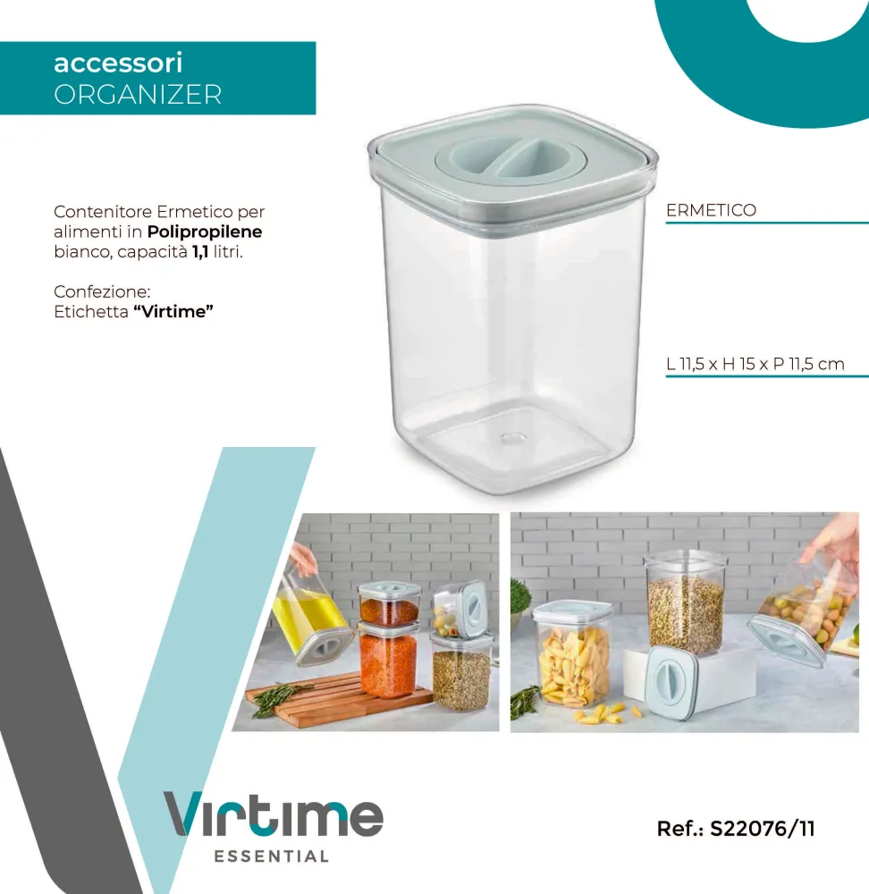 CONTENITORE ERMETICO PER ALIMENTI 1.1 LT