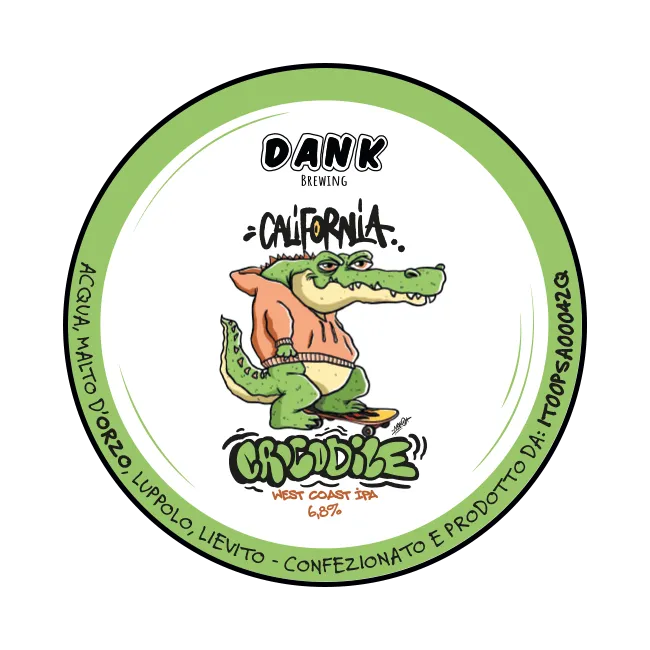 DANK Brewing | California Crocodile | 6,8% | Acciaio 25 Lt.