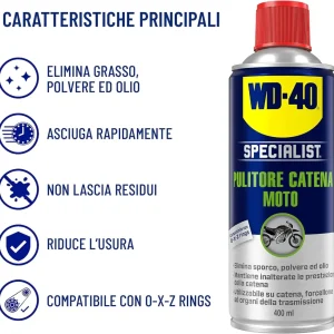 Pulitore catena moto specialist WD-40 400ml