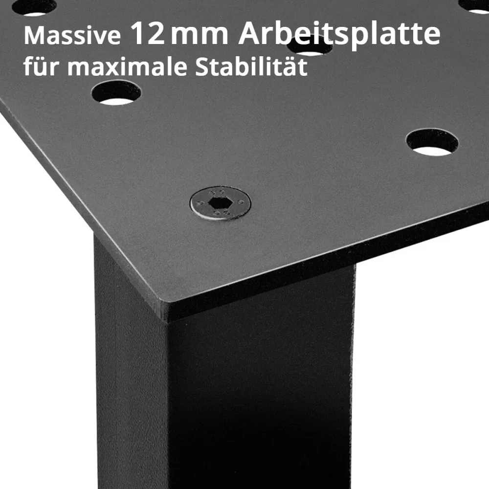 Tavolo da saldatura acciaio tavolo da montaggio kit fai-da-te con enorme piano di lavoro da 12 mm di acciaio S355 con cari...