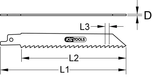 Lama per sega alternativa KS Tools 150 mm 1 mm confezione da 5 129.4405