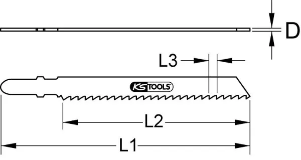 Lama per seghetto alternativo KS Tools CV 100 mm 3 mm T111C confezione da 5 129.3106