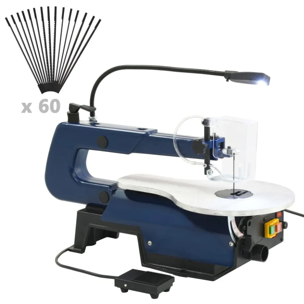 Sega Elettrica Scorrimento con Pedale e Luce LED 125 W