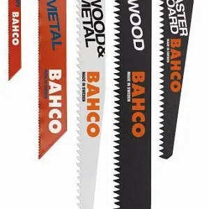 Set di lame per sega sciabola Bahco 10 pezzi (6x per metallo 1x legno + metallo 2x legno 1x plastica) 3940-MIX-SET-10P