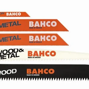 Set di lame per sega sciabola Bahco 5 pezzi (3x per metallo 1x legno + metallo 1x legno) 3940-MIX-SET-5P