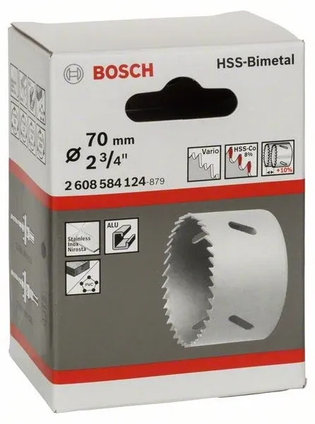 2608584124 - Sega tazza bimetallica HSS per adattatore regolare 70 mm, 2 3/4