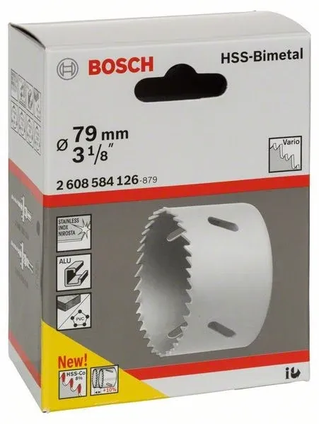 2608584126 - Sega tazza bimetallica HSS per adattatore convenzionale 79 mm, 3 1/8
