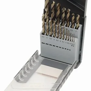 Cassetta per punte elicoidali Kraftwerk HSS E 1-10 / 05 mm 19 pezzi 13904