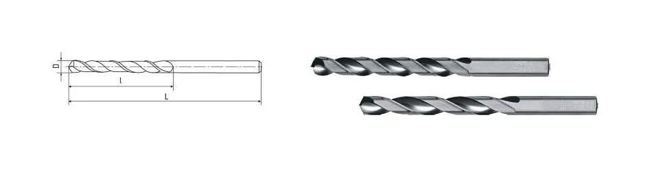 Punta elicoidale ELMAG HSS Co5 DIN 338 Ø 130 mm - titanio 70220