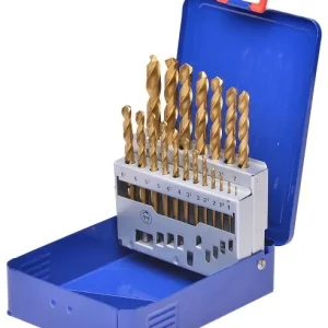 Set punte elicoidali SW-Stahl HSS-G TIN 1-10 mm 19 pezzi cassetta di metallo 80519L