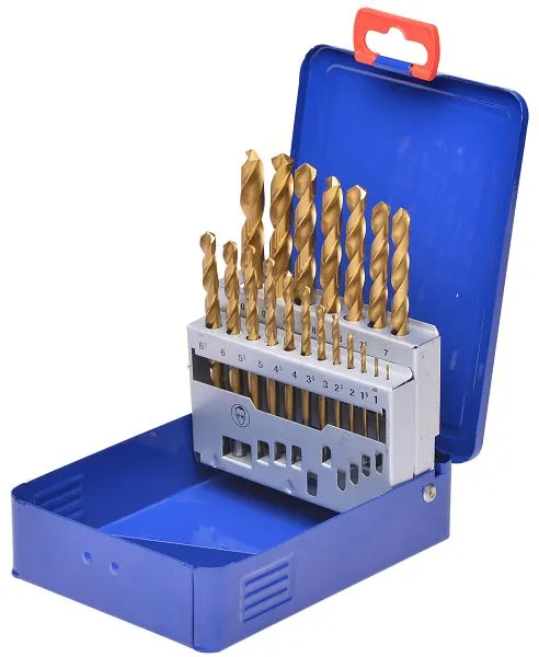 Set punte elicoidali SW-Stahl HSS-G TIN 1-10 mm 19 pezzi cassetta di metallo 80519L