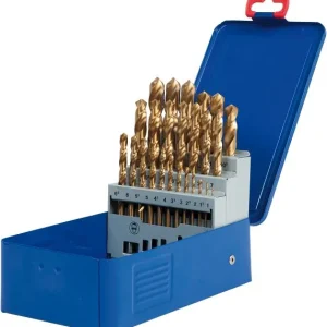 Set punte elicoidali SW-Stahl HSS-G TIN 1-13 mm 25 pezzi cassetta di metallo 80525L