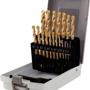 KS Tools Set di punte elicoidali HSS TiN cassetta plastica 19 pezzi 1-10mm 330.4620