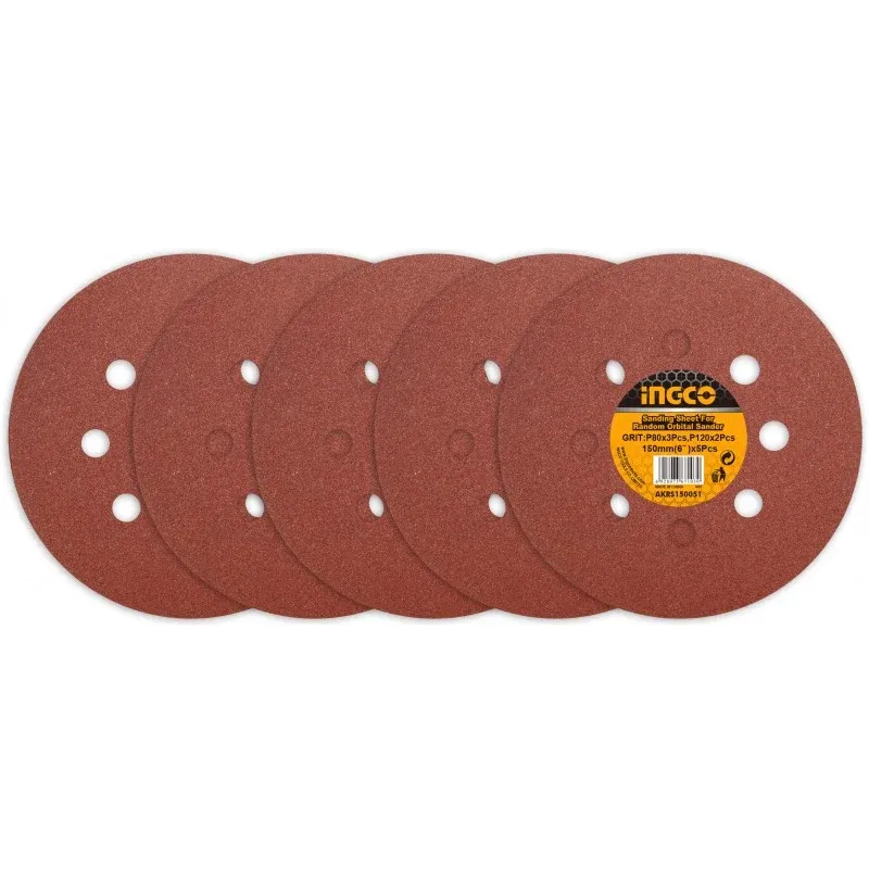 Carta abrasiva per levigatrice rotorbitale INGCO 5pz Discount