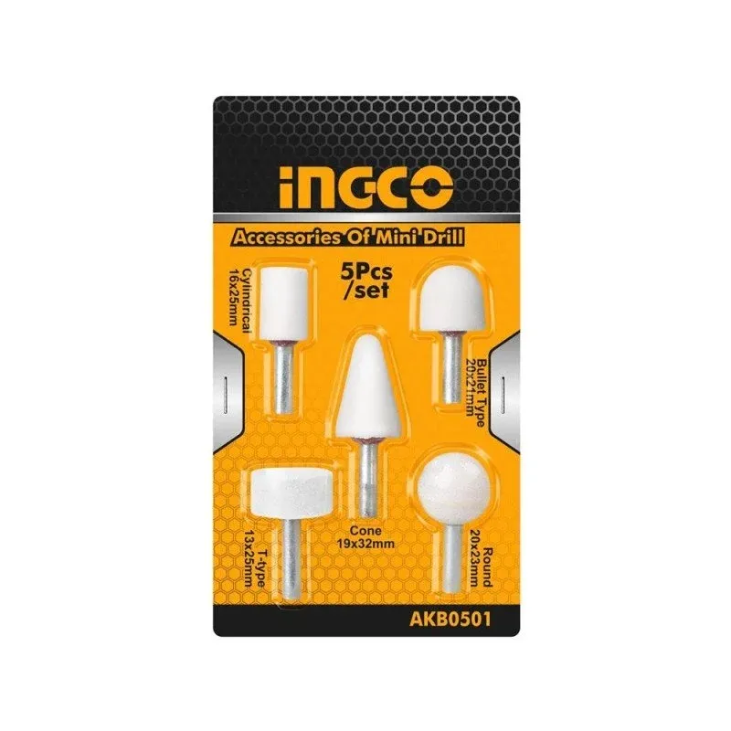 Set 5 accessori per smerigliatrice angolare Ingco