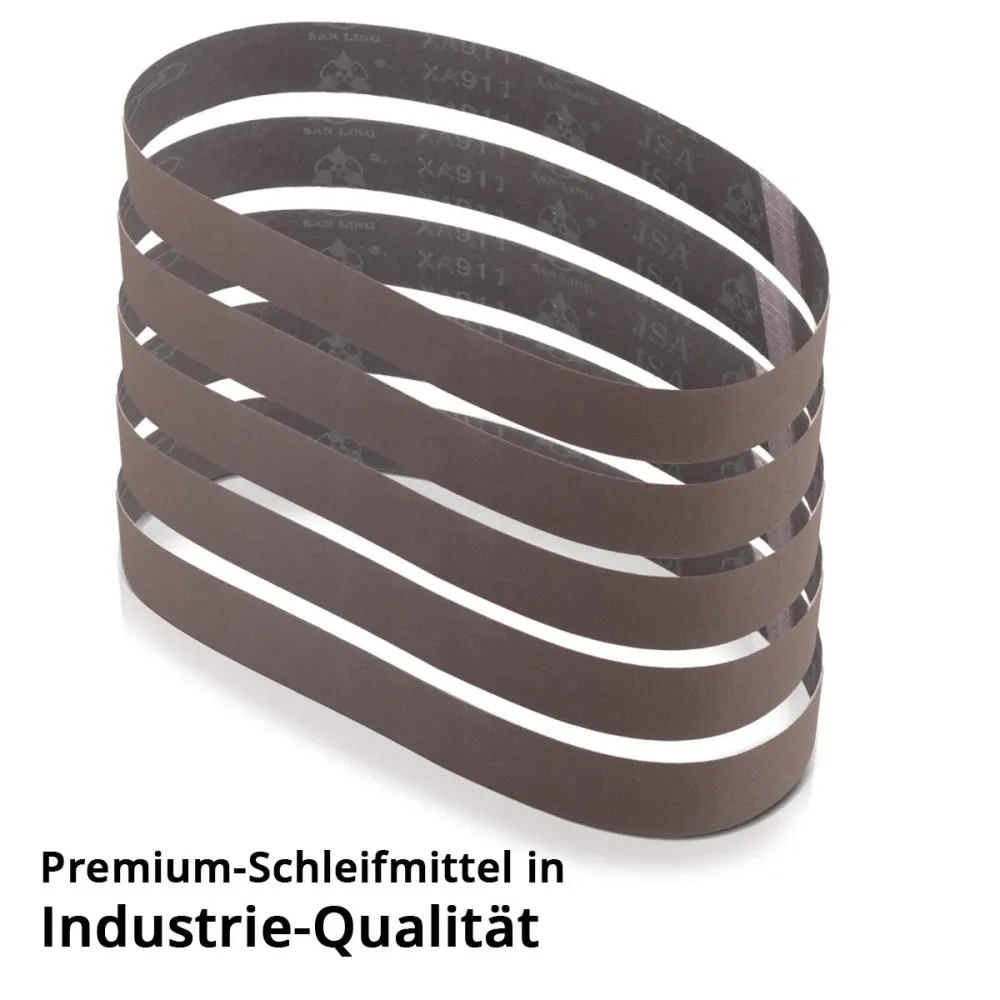 Set di 5 nastri abrasivi STAHLWERK con carta vetrata universale grana P120 40 x 760 mm | Nastro abrasivo per tessuti | Abr...