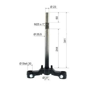 121570191 testa forcella yamaha yq aerox 50 2001-2002 diametro stelo 30 mm lunghezza canotto 27mm
