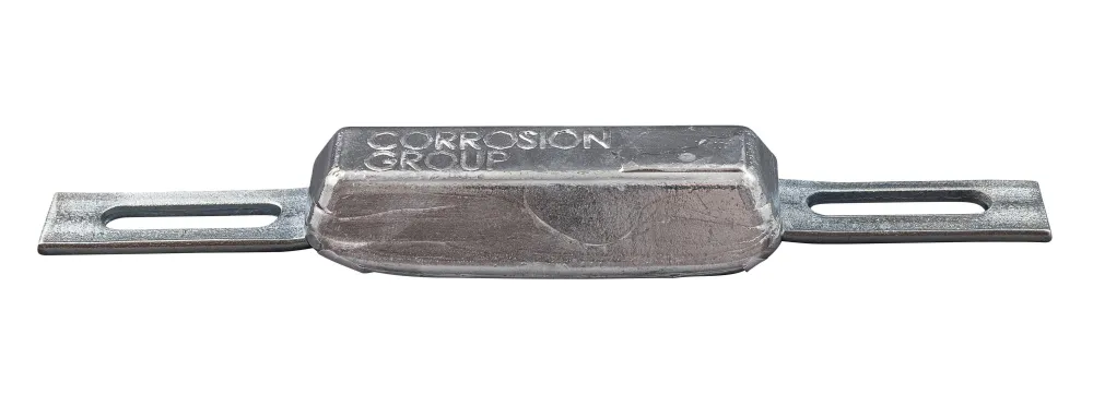 Anodo di alluminio (braccio AL) 120g/0,26LB, 85*35*16mm (140mm), foro 7*13mm