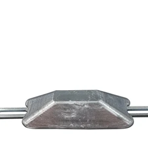 Anodo di alluminio (braccio AL) 230g/0,50LB, 105*45*25mm (160mm), foro 7*13mm