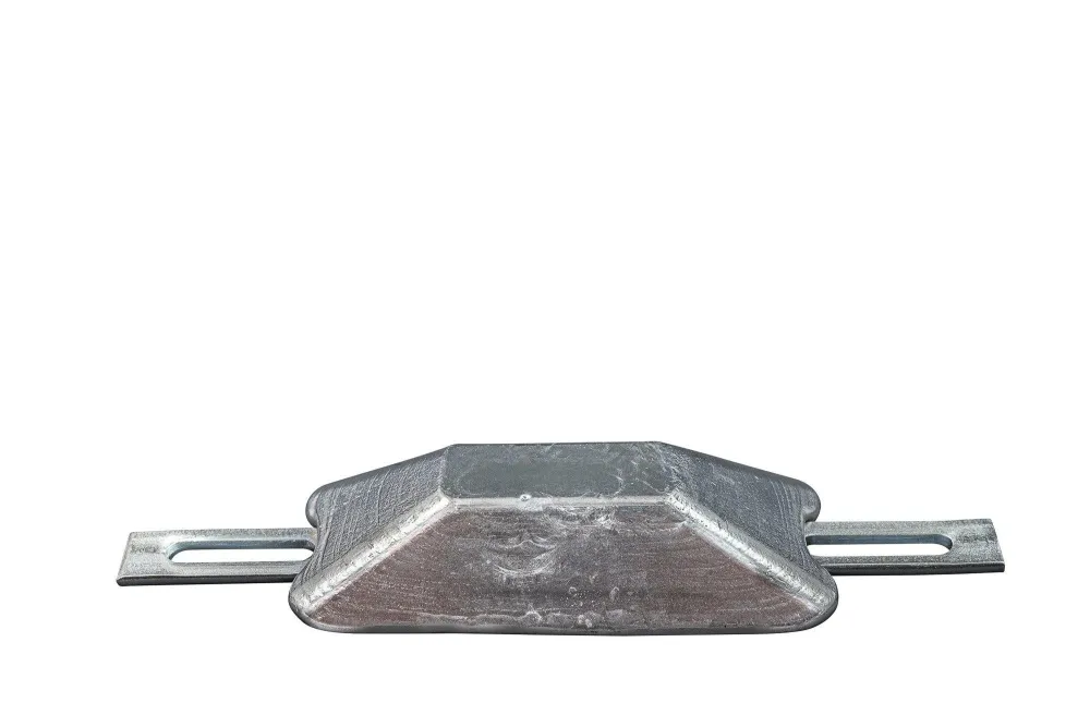 Anodo di alluminio (braccio AL) 230g/0,50LB, 105*45*25mm (160mm), foro 7*13mm