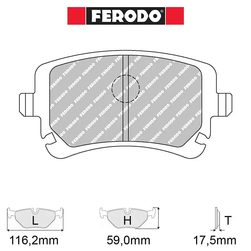 Ferodo - Kit pastiglie freno (FCP1655) - Audi RS6 Avant quattro (4F5/C6) - Rear