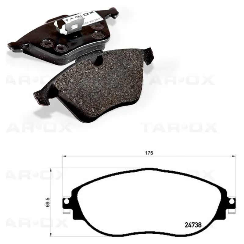 Tarox - Pastiglie freno Volkswagen Golf VII (5G1) 2.0 TSI R 221-228 kw - Front
