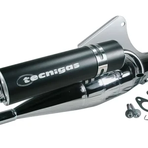 TG0610141-CR Marmitta Tecnigas RS II, Piaggio Maxi 125/150/180, cromo, senza omologazione