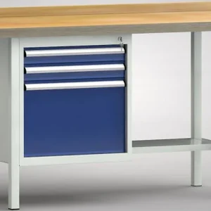 Banco da lavoro qualità KLW - 1500 x 700 x 840 mm L x P x H WS118N-1500M40-E7024 con Tenuta IP68