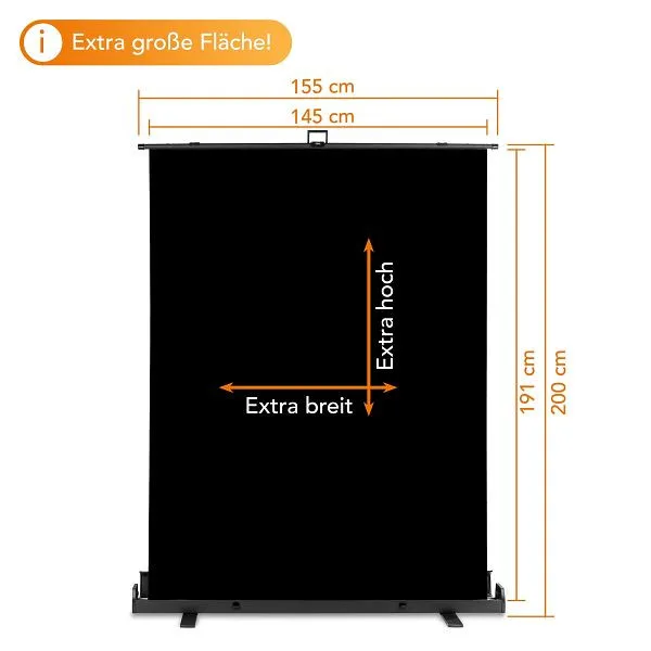 Walimex pro pannello avvolgibile sfondo nero 155x200 23076 Incluso Software di Analisi