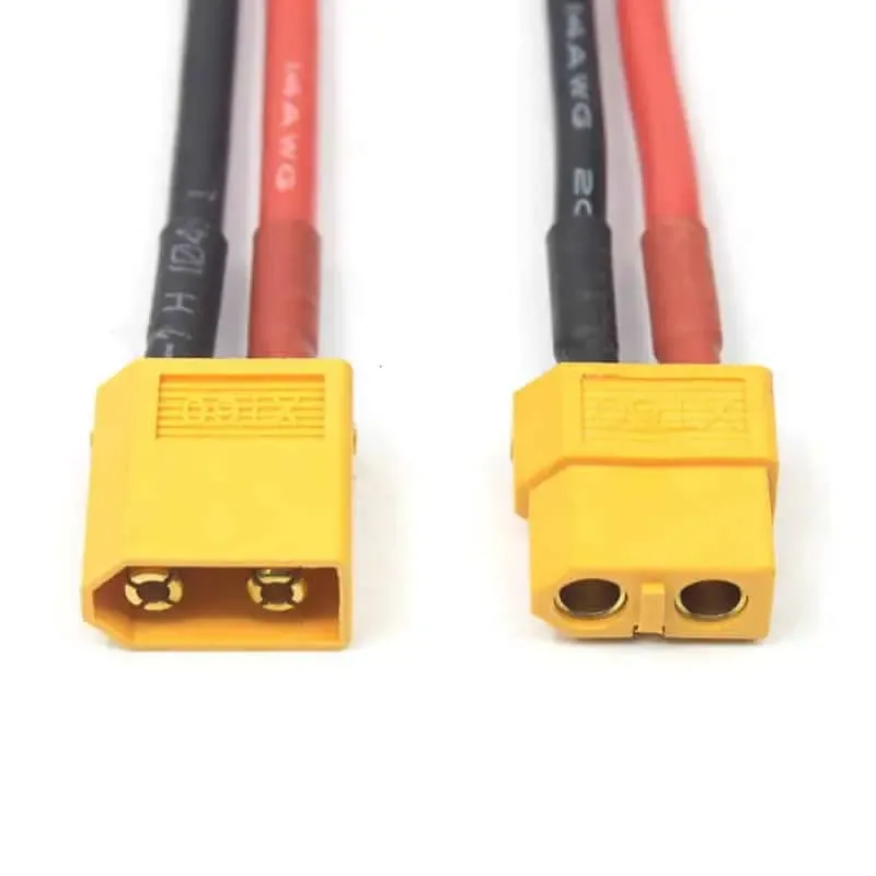 XT60 Connettore Maschio Femmina con Connettore di Alloggiamento Guaina con Cavo di Silicone 14AWG