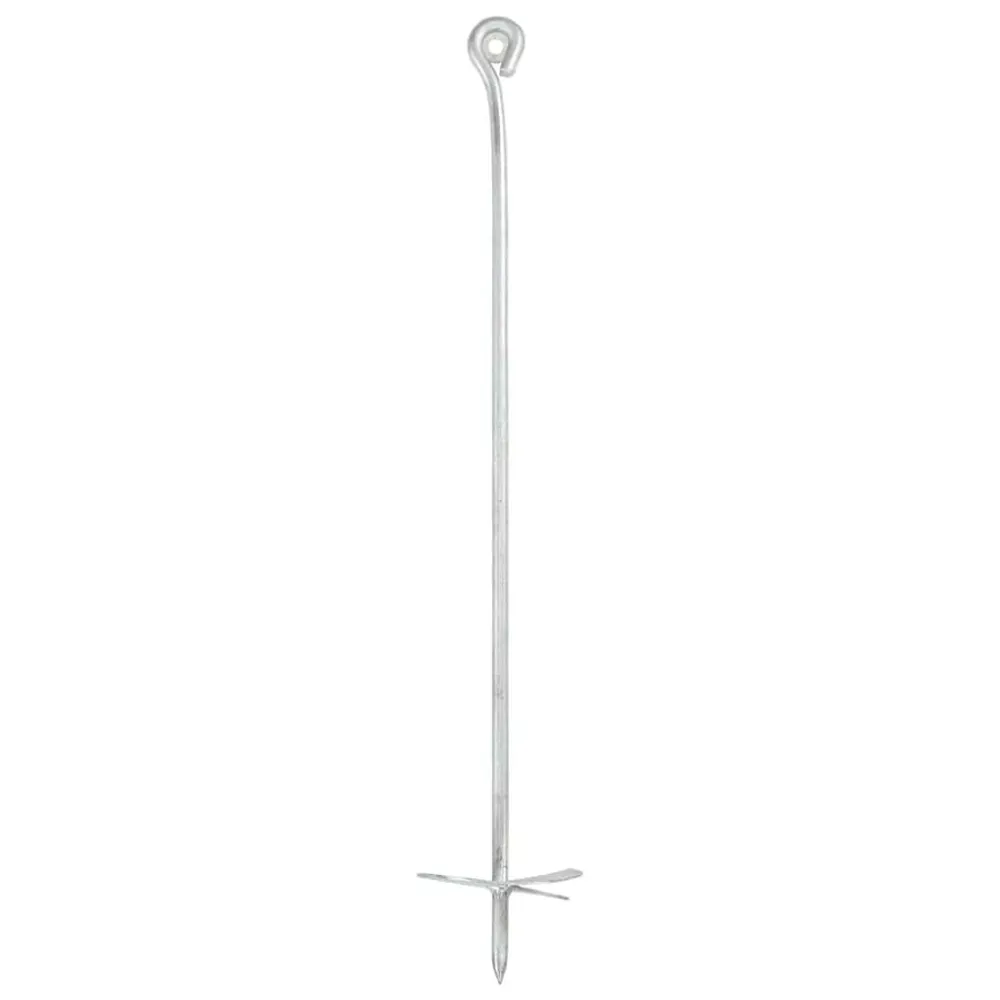 Ancoraggi Terra 4 pz 10x60 cm Metallo Zincato