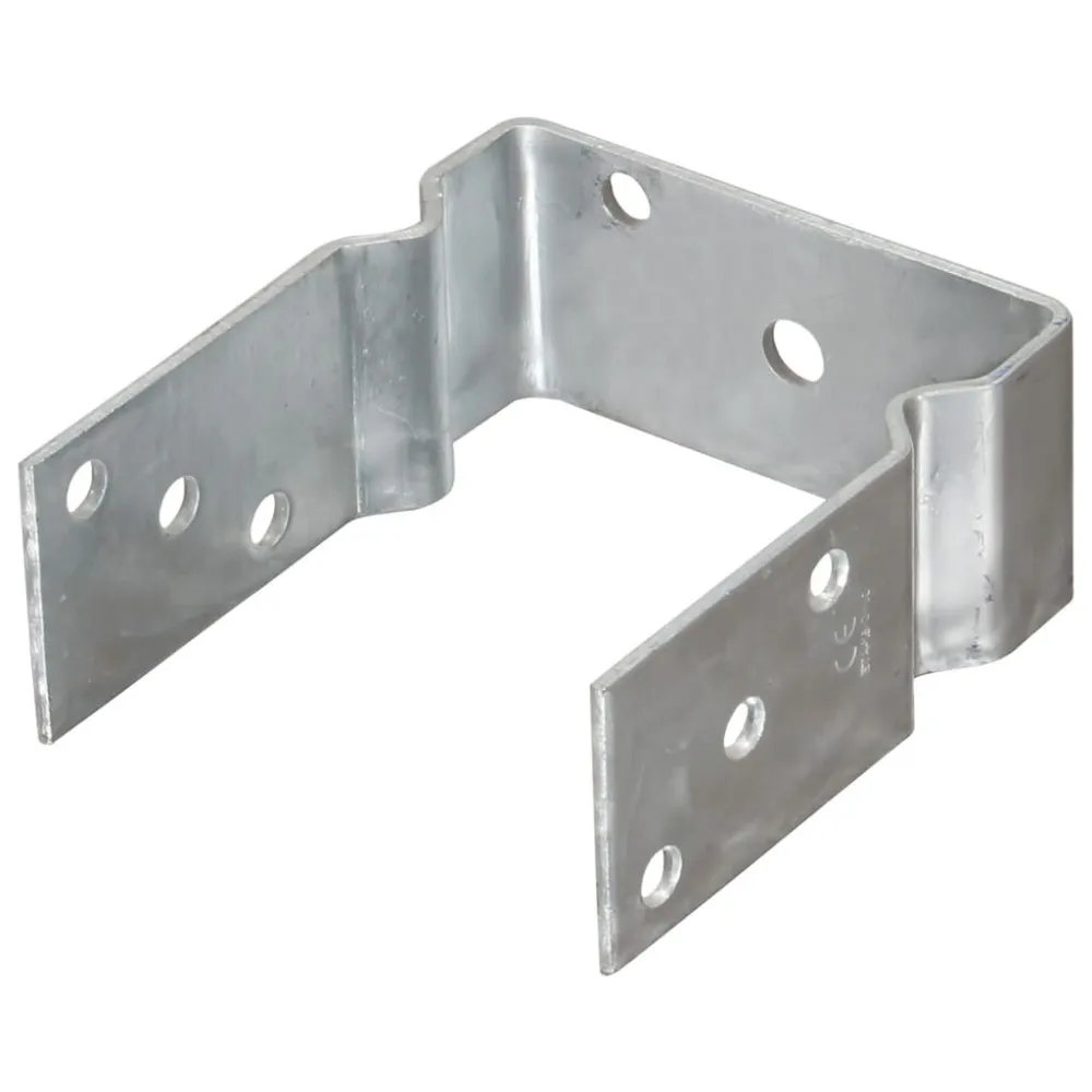 Picchetti per Recinzione 12pz Argento 12x6x15cm Acciaio Zincato