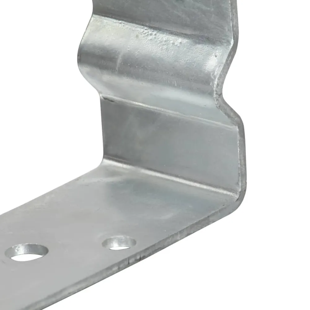 Picchetti per Recinzione 12pz Argento 12x6x15cm Acciaio Zincato