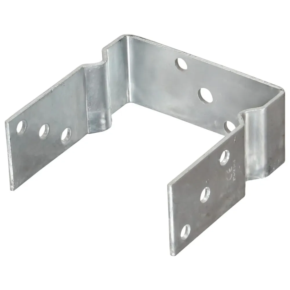 Picchetti per Recinzione 12pz Argento 14x6x15cm Acciaio Zincato