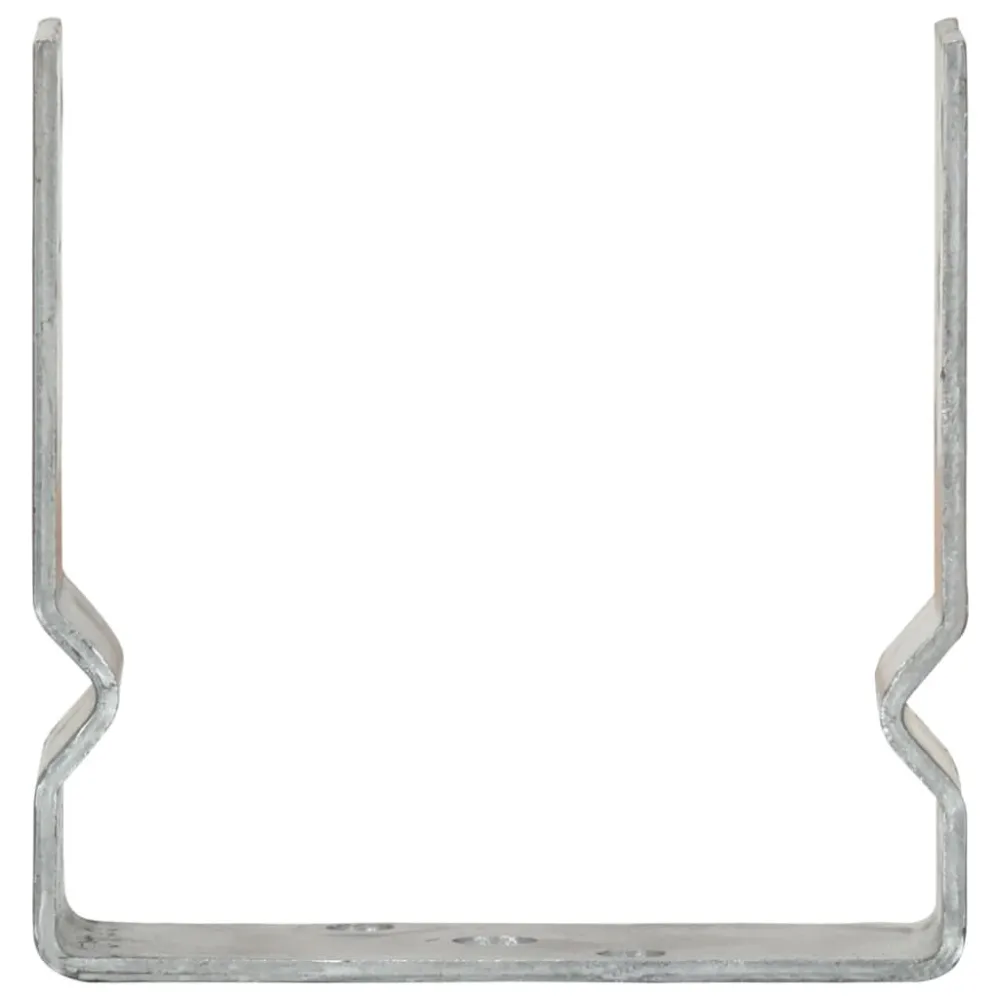 Picchetti per Recinzione 12pz Argento 14x6x15cm Acciaio Zincato