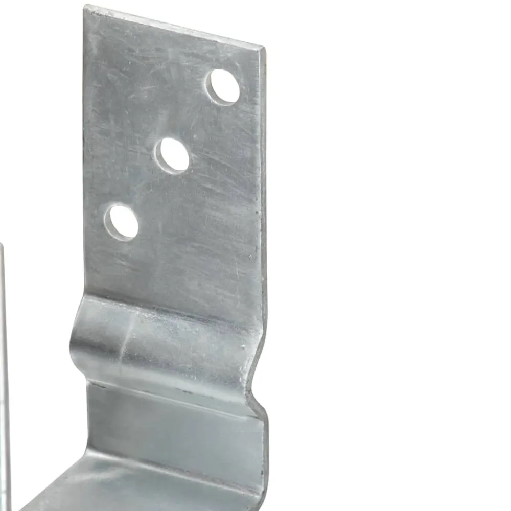 Picchetti per Recinzione 12pz Argento 14x6x15cm Acciaio Zincato