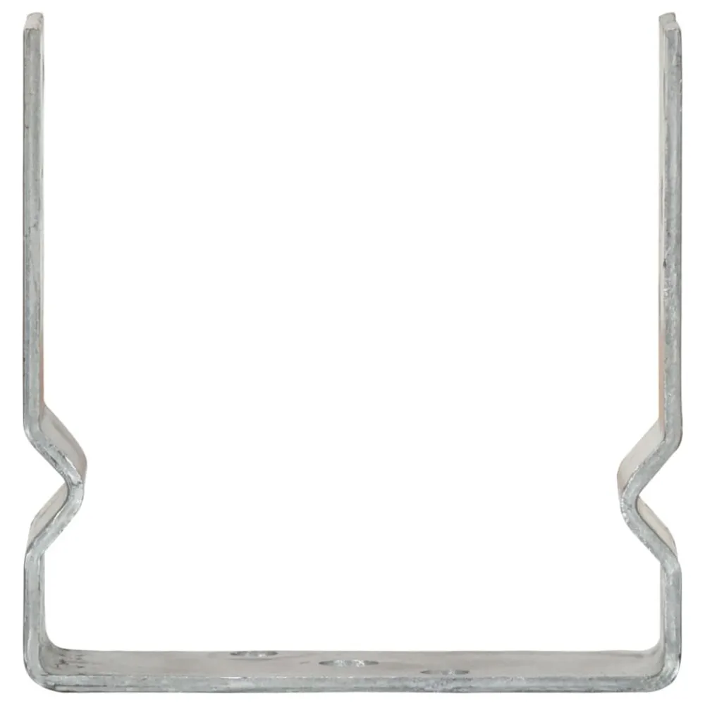Picchetti per Recinzione 6 pz Argento 14x6x15cm Acciaio Zincato