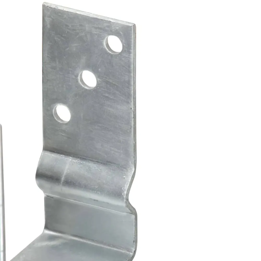 Picchetti per Recinzione 6 pz Argento 14x6x15cm Acciaio Zincato