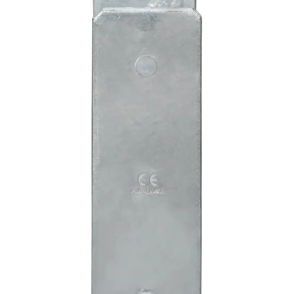 Picchetti per Recinzione 2 pz Argento 7x6x60 cm Acciaio Zincato