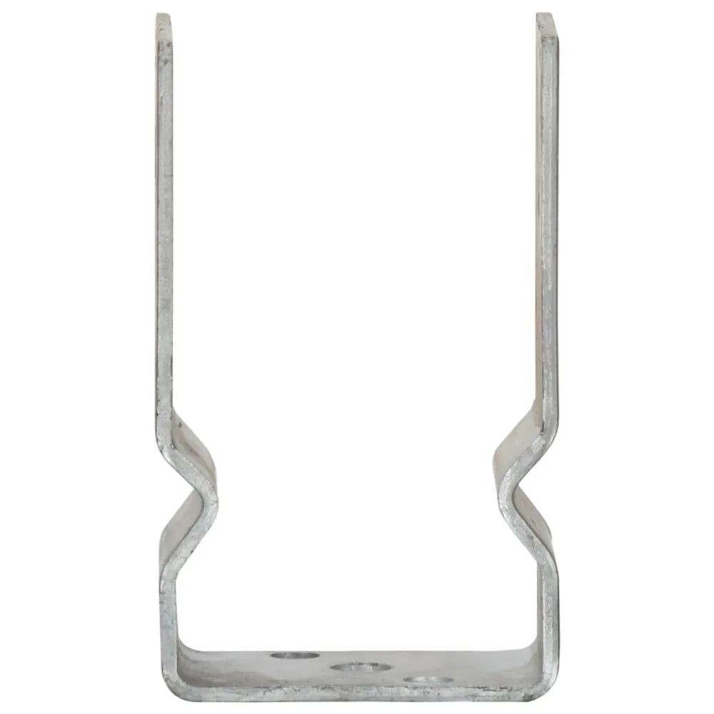 Picchetti per Recinzione 6 pz Argento 8x6x15 cm Acciaio Zincato
