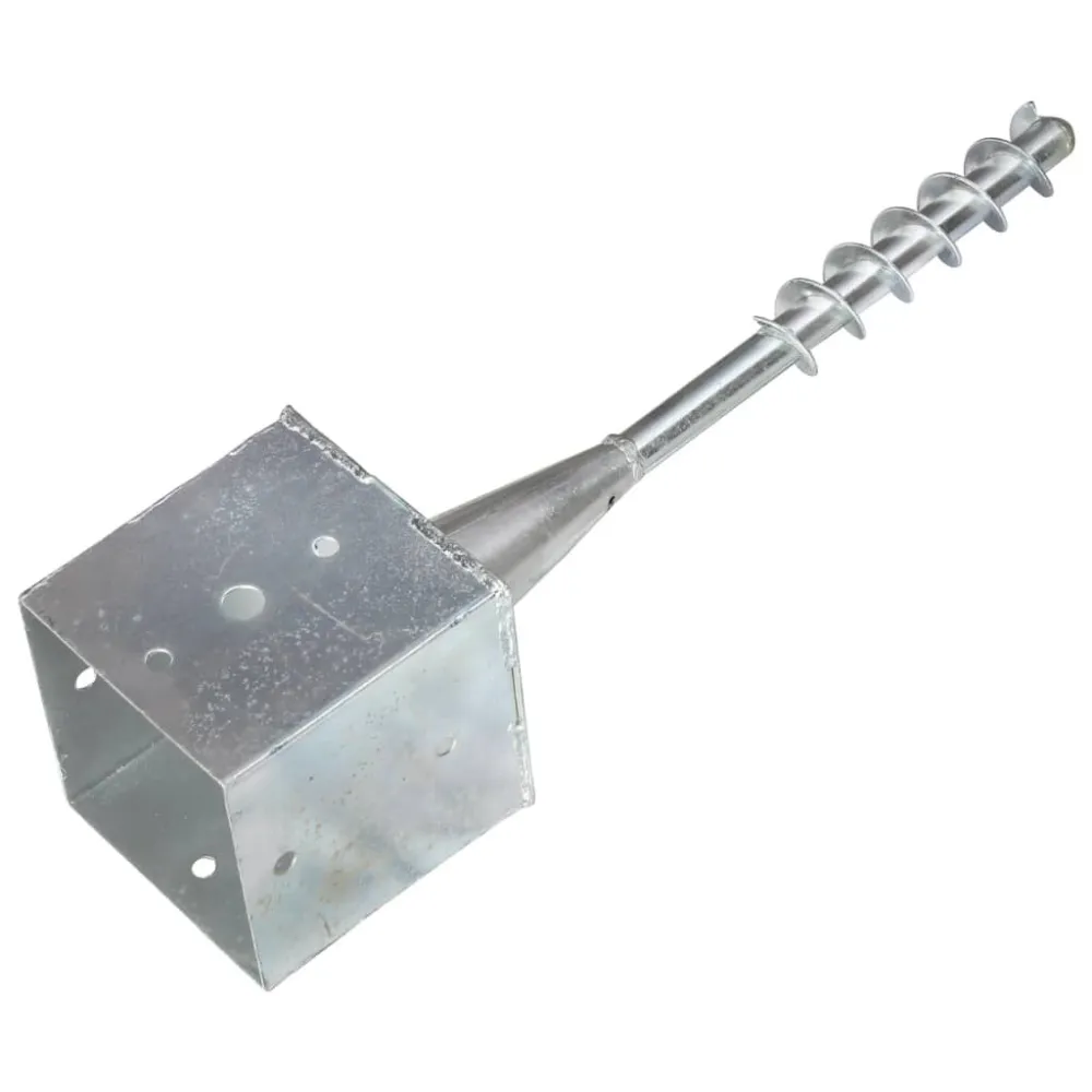 Picchetti di Terra 2 pz Argento 14x14x58 cm Acciaio Zincato