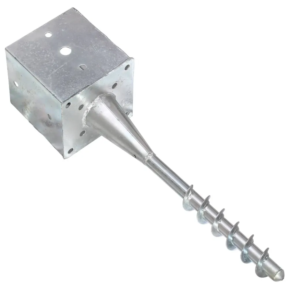 Picchetti di Terra 2 pz Argento 14x14x58 cm Acciaio Zincato