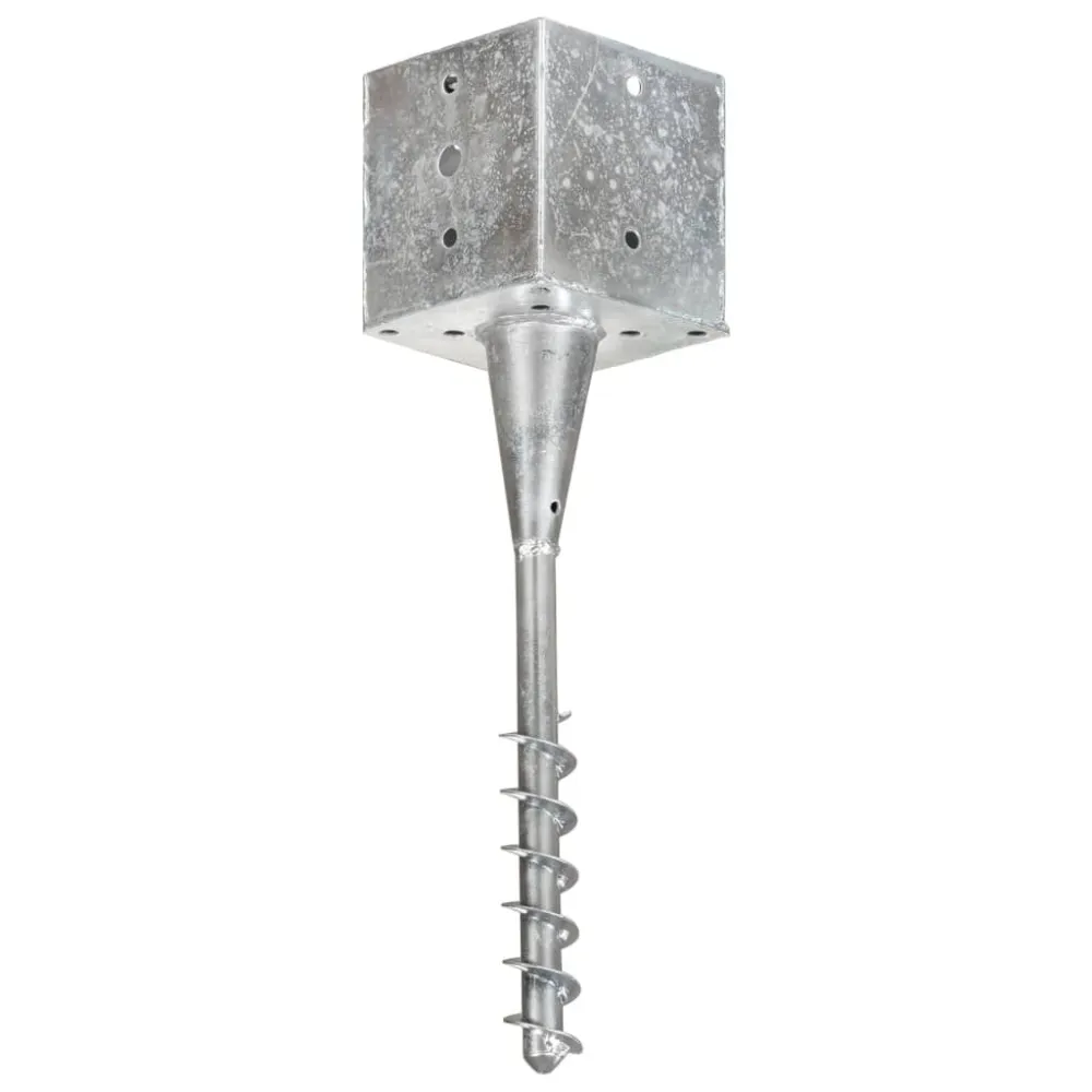 Picchetti di Terra 6 pz Argento 14x14x58 cm Acciaio Zincato