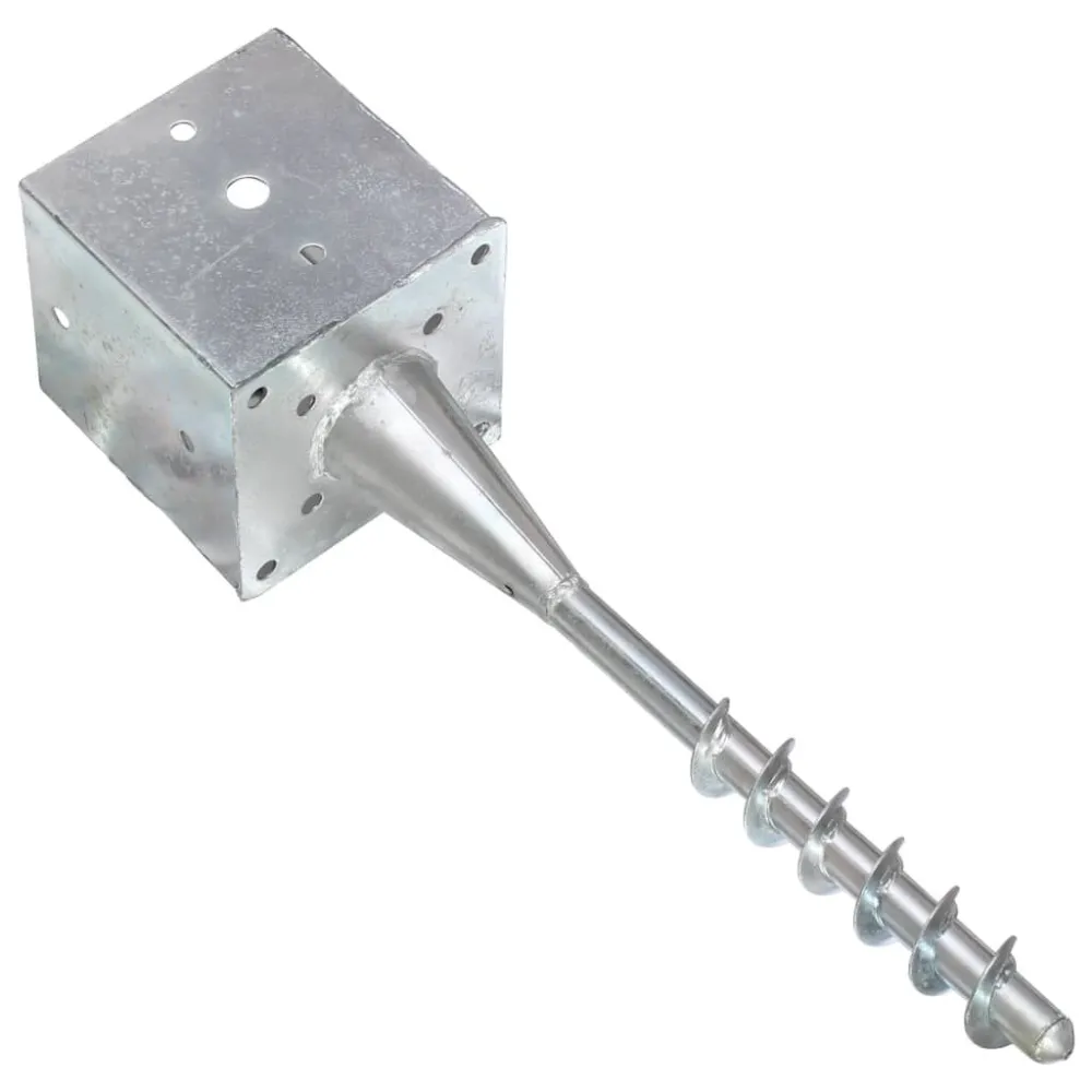Picchetti di Terra 6 pz Argento 14x14x58 cm Acciaio Zincato