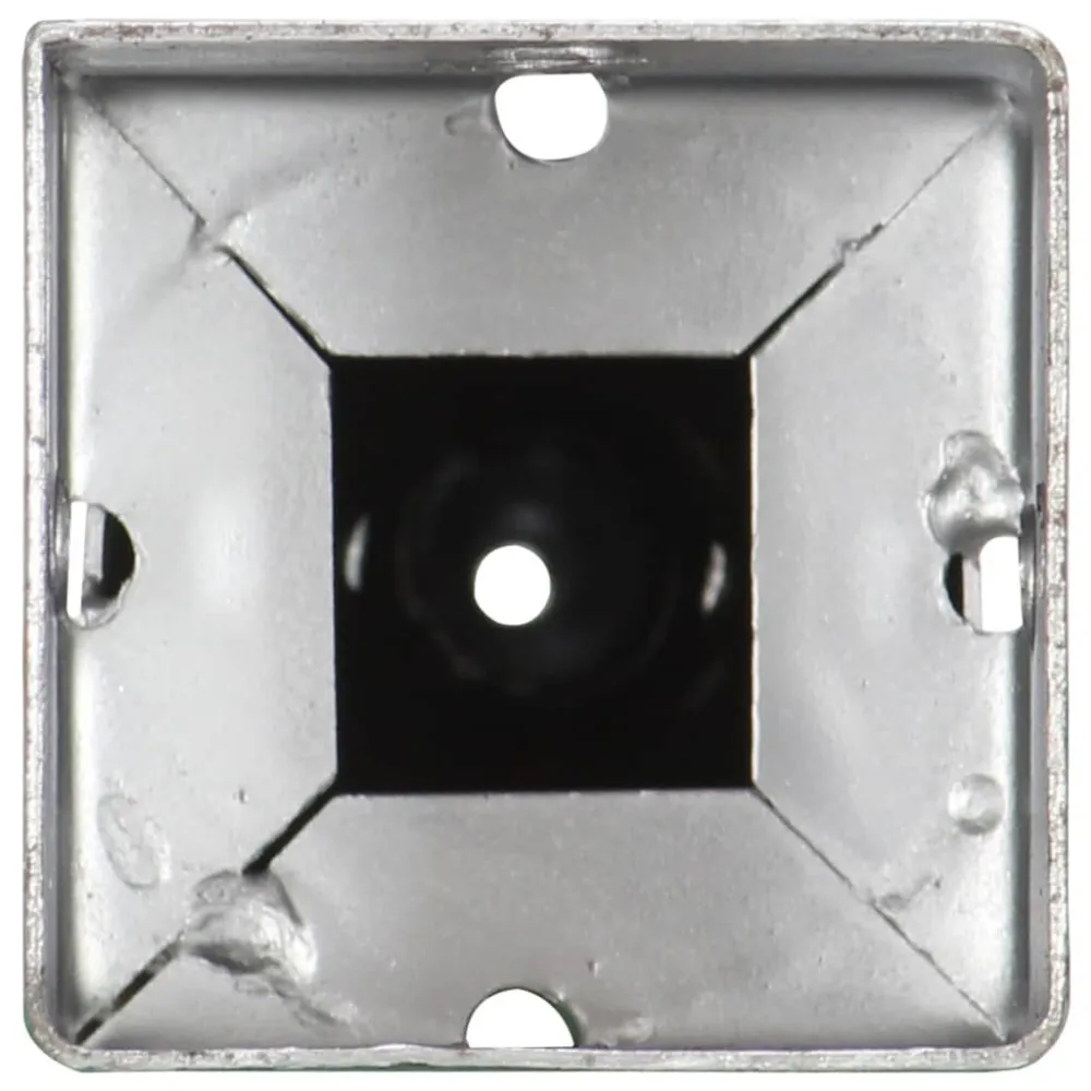 Picchetti di Terra 2 pz Argento 7x7x56 cm Acciaio Zincato