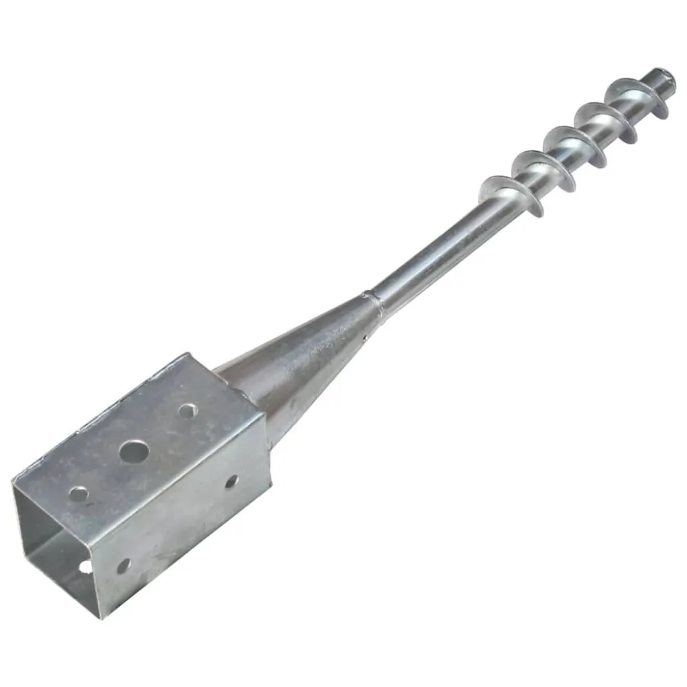 Picchetti di Terra 6 pz Argento 7x7x56 cm Acciaio Zincato