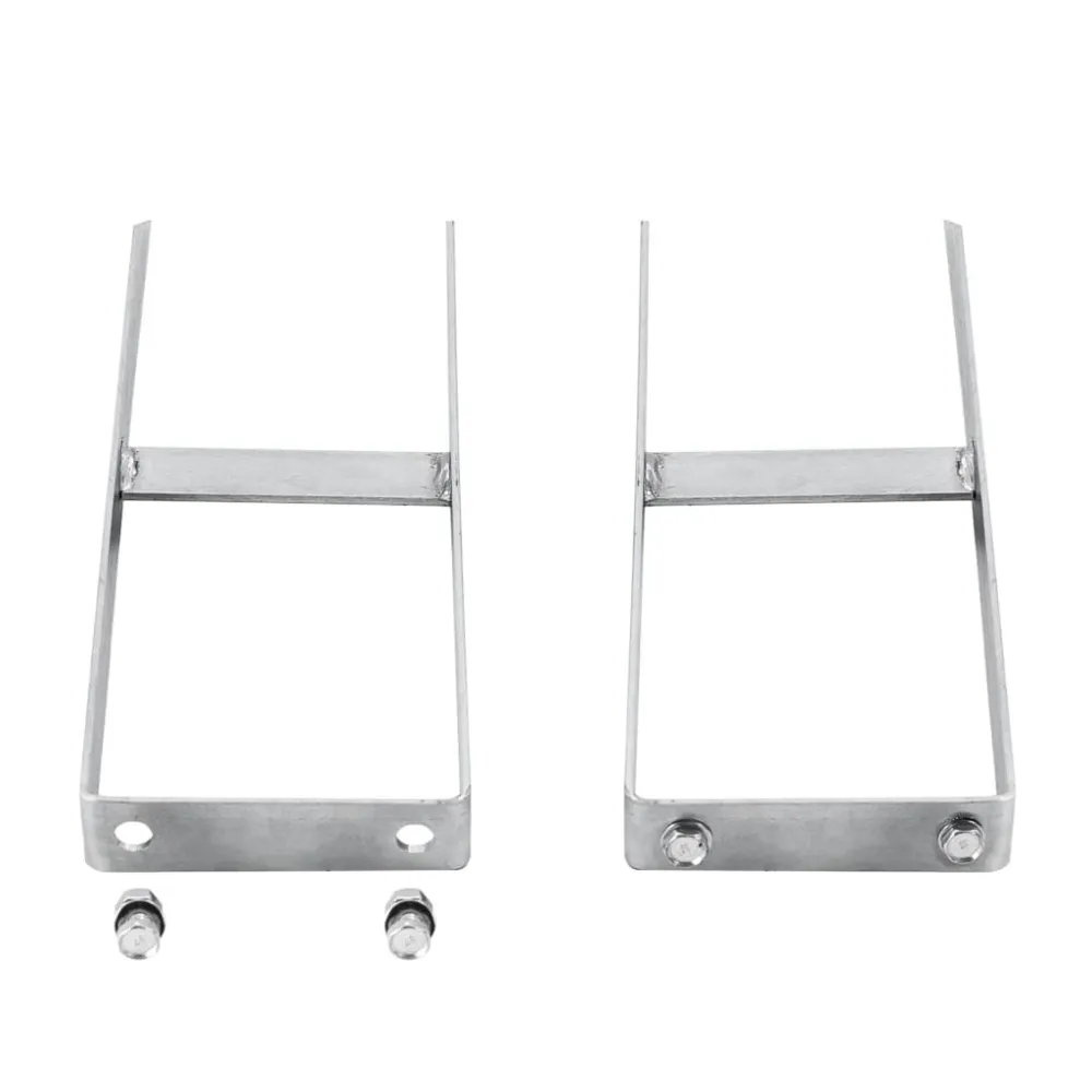 Picchetti di Terra 2 pz per Recinzione WPC Acciaio 40 cm