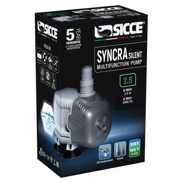 Pompa Syncra Silent 2.5 SICCE - fino 2400 L/h
