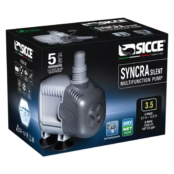 Pompa Syncra Silent 3.5 SICCE - fino 2500 L/h