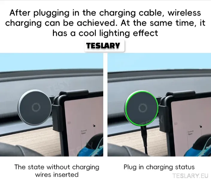 Tesla Schermo Mount Porta del telefono 15W Magsafe Caricatore wireless Wireless Tesla Model 3/Modello 3+ Highland/Modello...